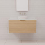 Zoe - 900mm Nordic Oak Wall Hung Vanity