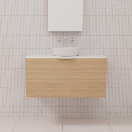 Zoe - 900mm Nordic Oak Wall Hung Vanity