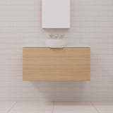 Zoe - 900mm Nordic Oak Wall Hung Vanity