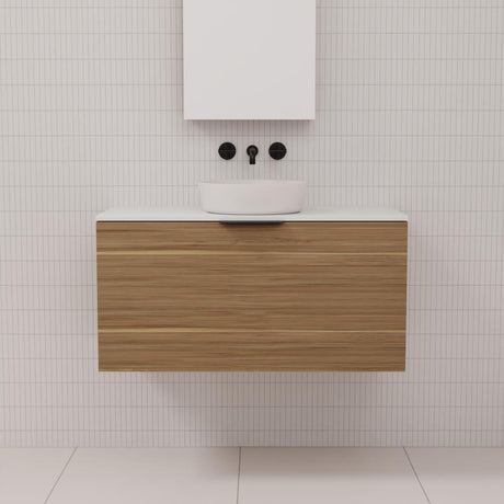Zoe - 900mm Tuscan Oak Wall Hung Vanity