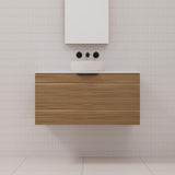 Zoe - 900mm Tuscan Oak Wall Hung Vanity