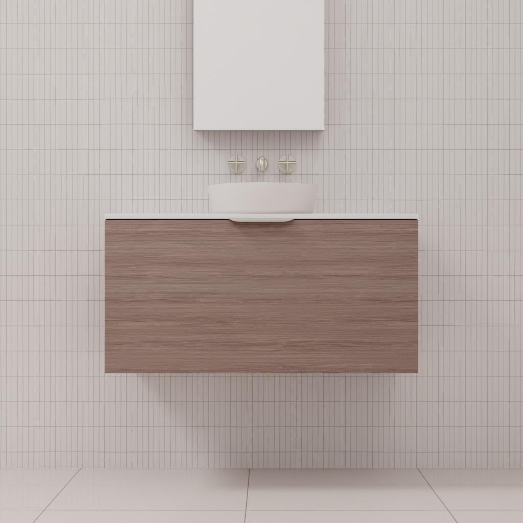 Zoe - 900mm Urban Oak Wall Hung Vanity