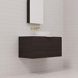 Zoe - 900mm Smoked Onyx Wall Hung Vanity