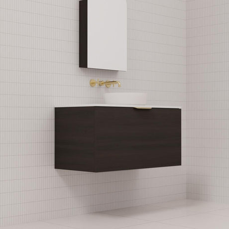 Zoe - 900mm Smoked Onyx Wall Hung Vanity