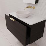 Zoe - 900mm Smoked Onyx Wall Hung Vanity