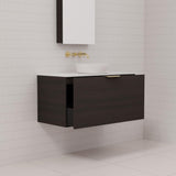 Zoe - 900mm Smoked Onyx Wall Hung Vanity
