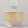 Zoe - 900mm American White Oak Wall Hung Vanity