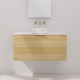 Zoe - 900mm Light Oak Wall Hung Vanity