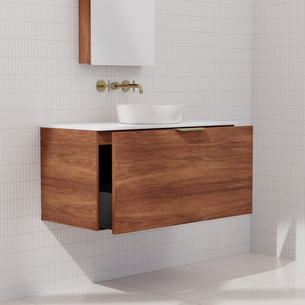 Zoe - 900mm Tasmanian Blackwood Wall Hung Vanity