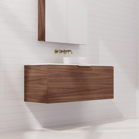 Zoe - 1200mm Walnut Wall Hung Vanity