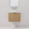 Zoe - 600mm Prime Oak Wall Hung Vanity