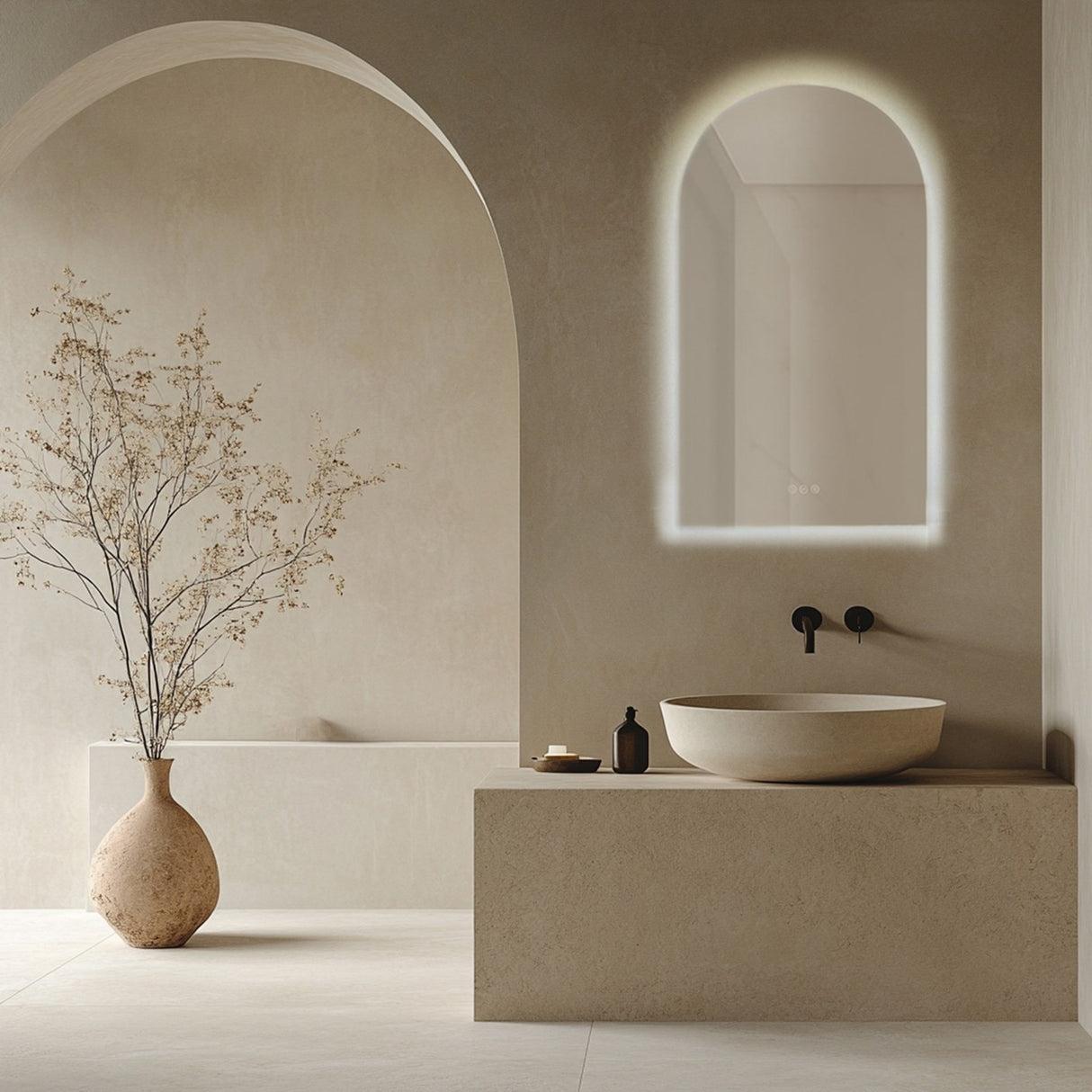 FLESS Frameless ARK LED Mirror - 550mm x 1000mm