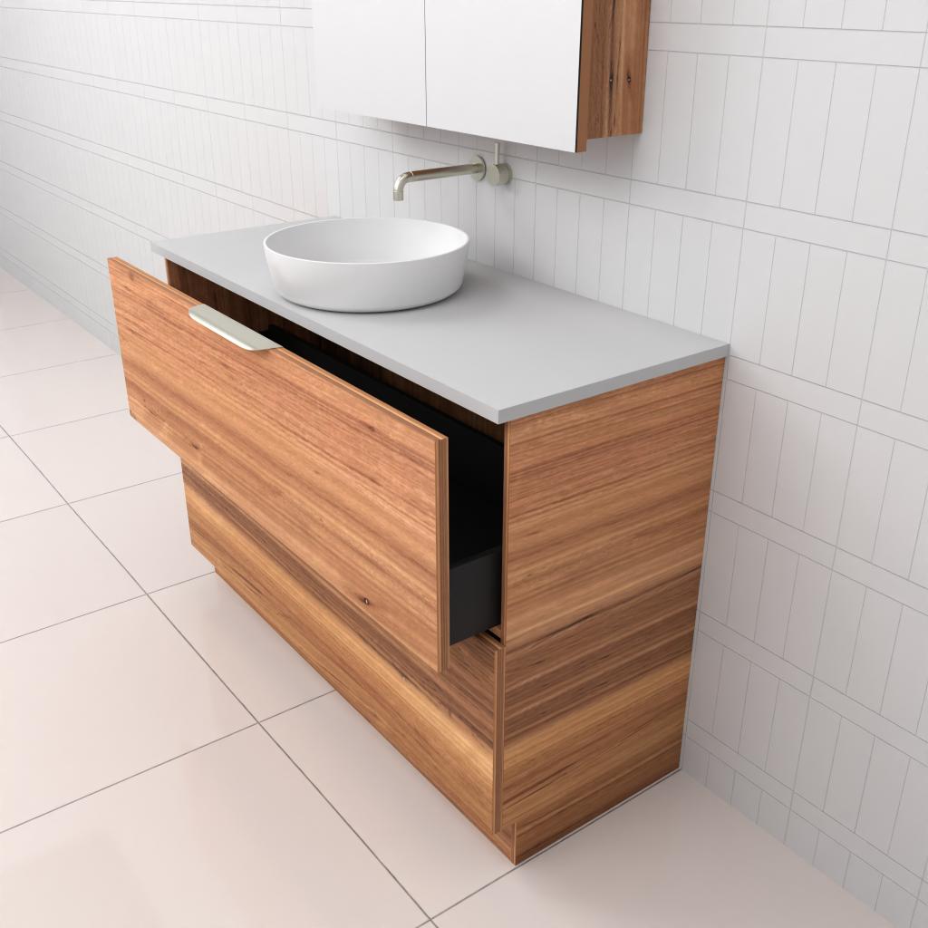 Celeste Duo - 1200mm Blackbutt Freestanding Vanity
