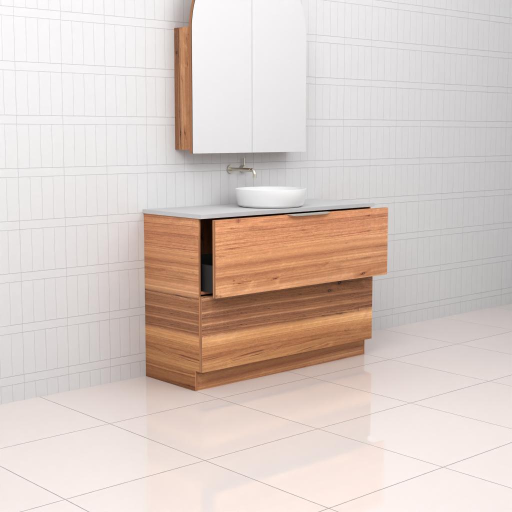 Celeste Duo - 1200mm Blackbutt Freestanding Vanity