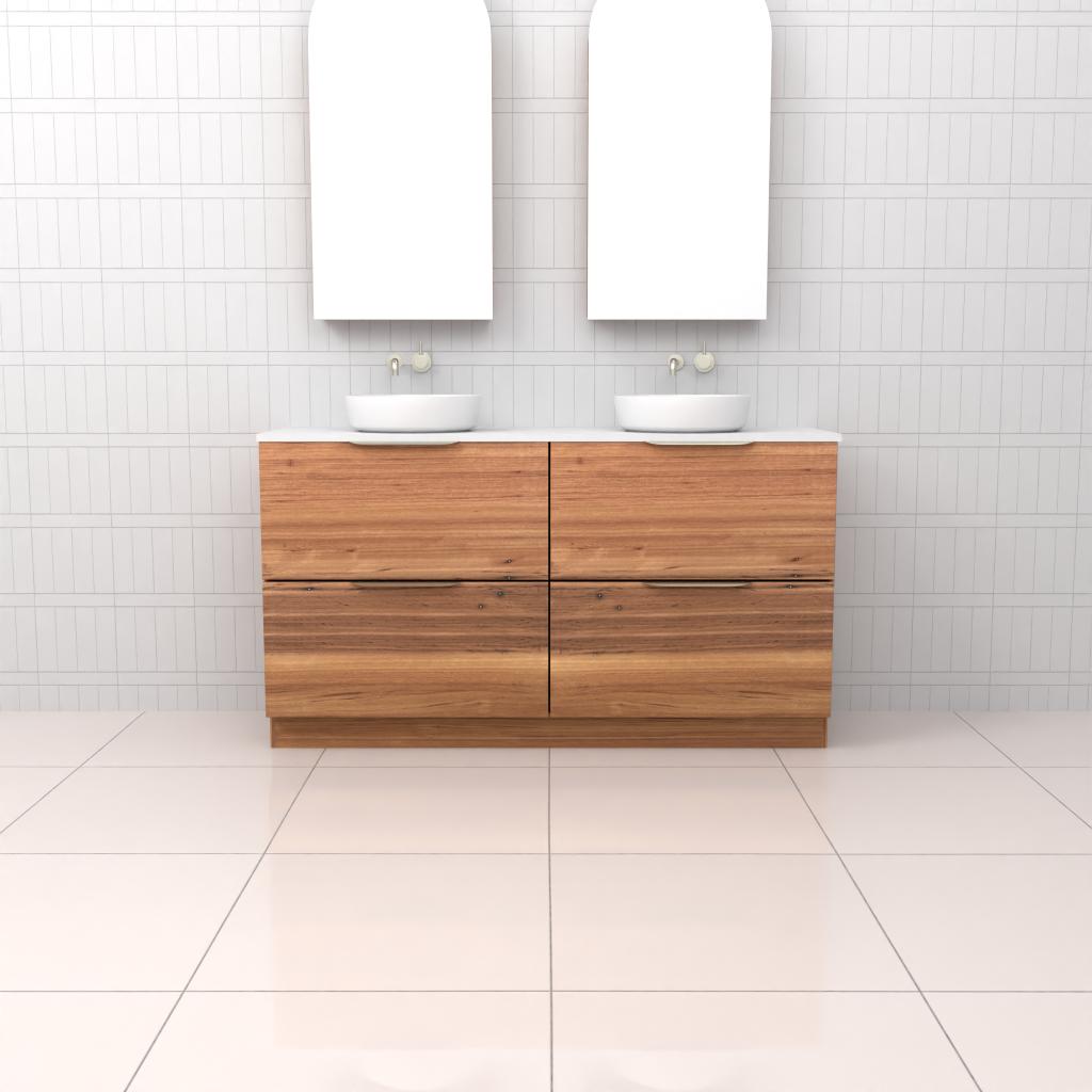 Celeste Duo - 1500mm Blackbutt Freestanding Vanity