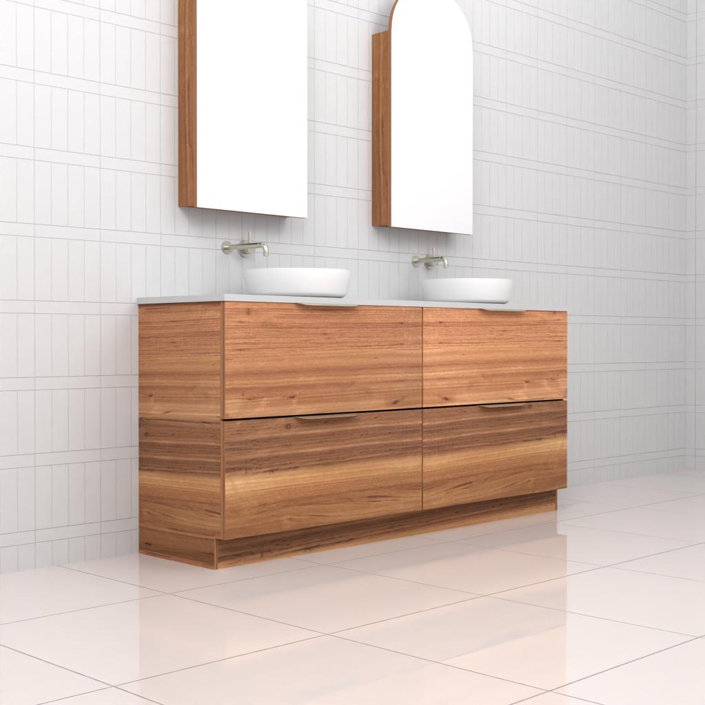 Celeste Duo - 1800mm Blackbutt Freestanding Vanity