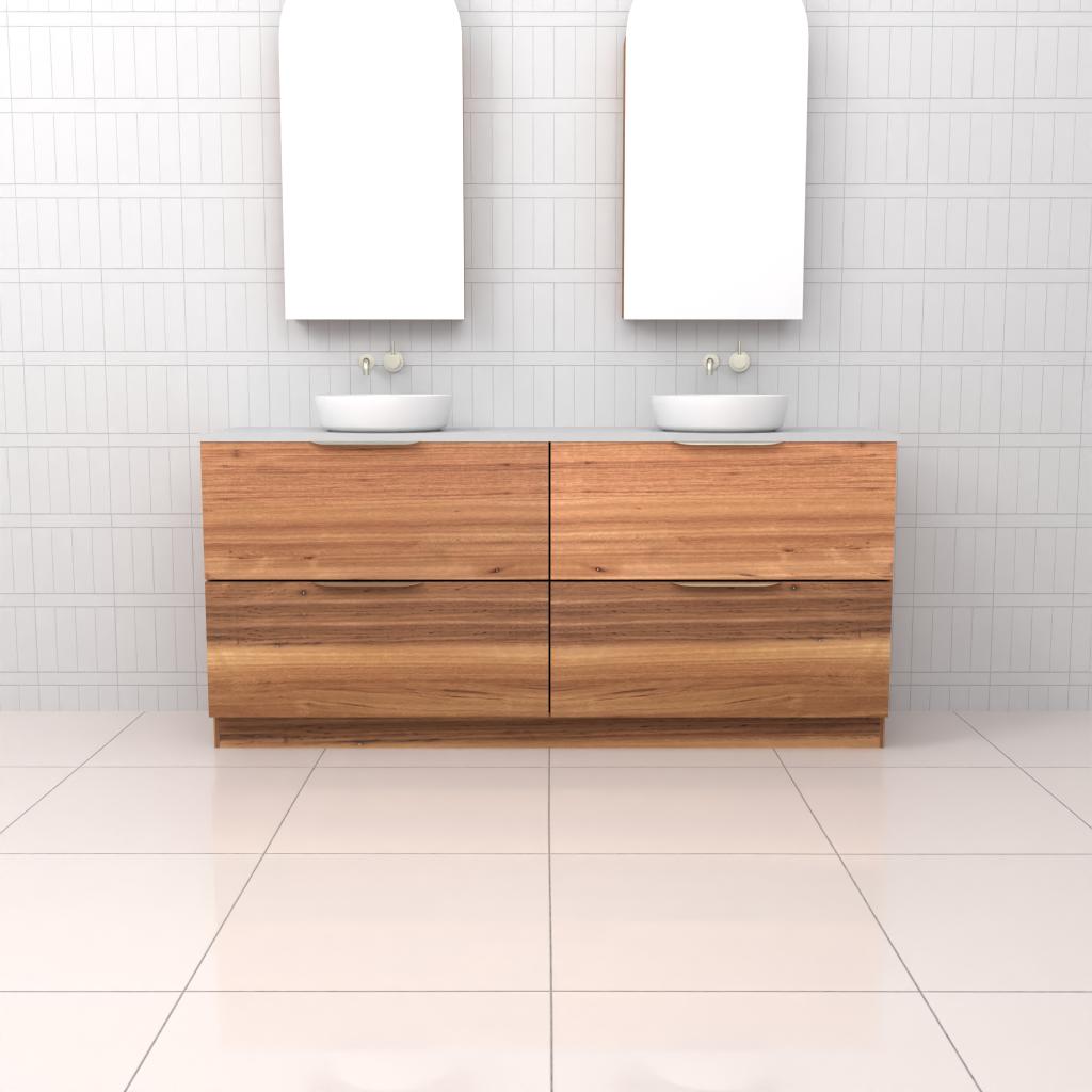 Celeste Duo - 1800mm Blackbutt Freestanding Vanity