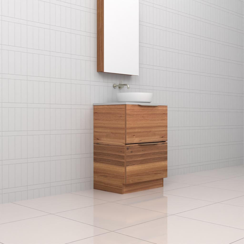 Celeste Duo - 600mm Blackbutt Freestanding Vanity