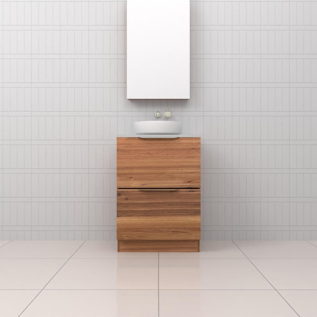 Celeste Duo - 600mm Blackbutt Freestanding Vanity