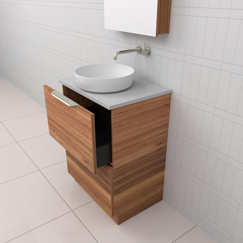 Celeste Duo - 600mm Blackbutt Freestanding Vanity
