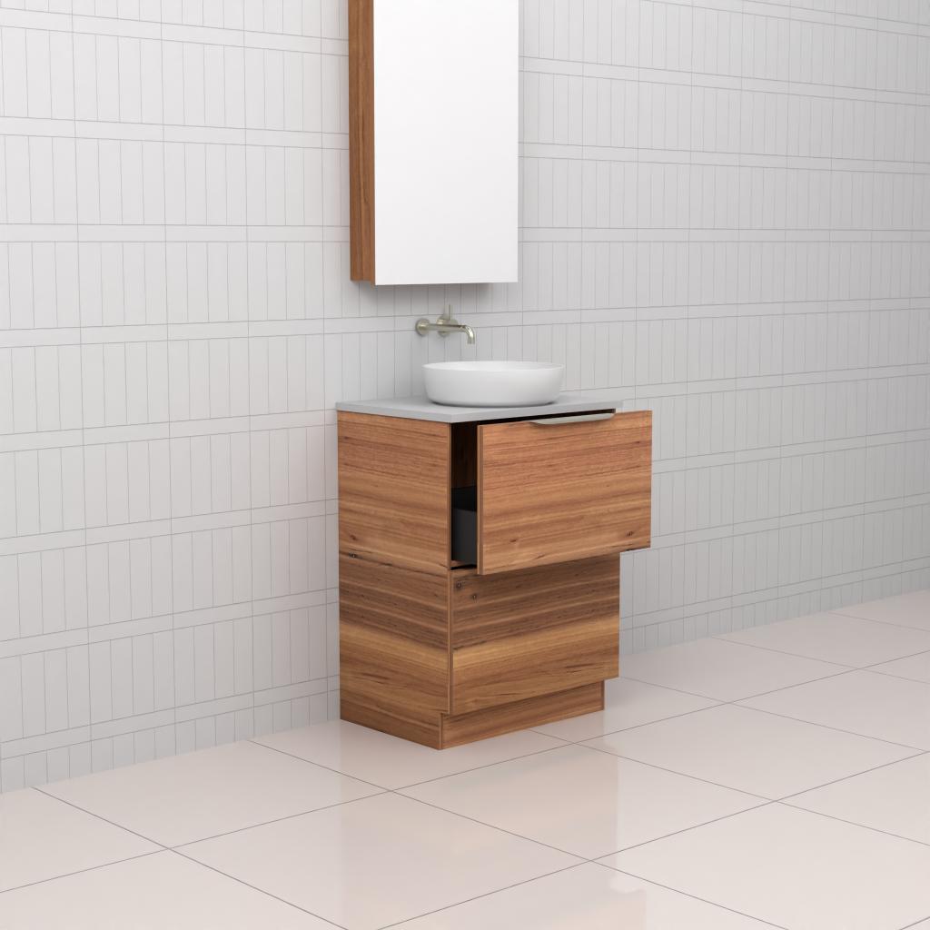 Celeste Duo - 600mm Blackbutt Freestanding Vanity