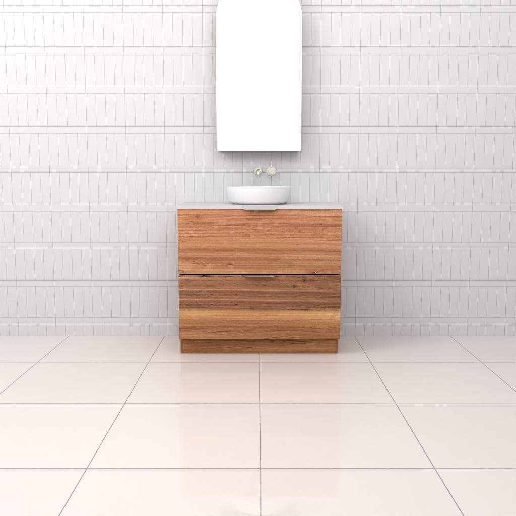 Celeste Duo - 900mm Blackbutt Freestanding Vanity