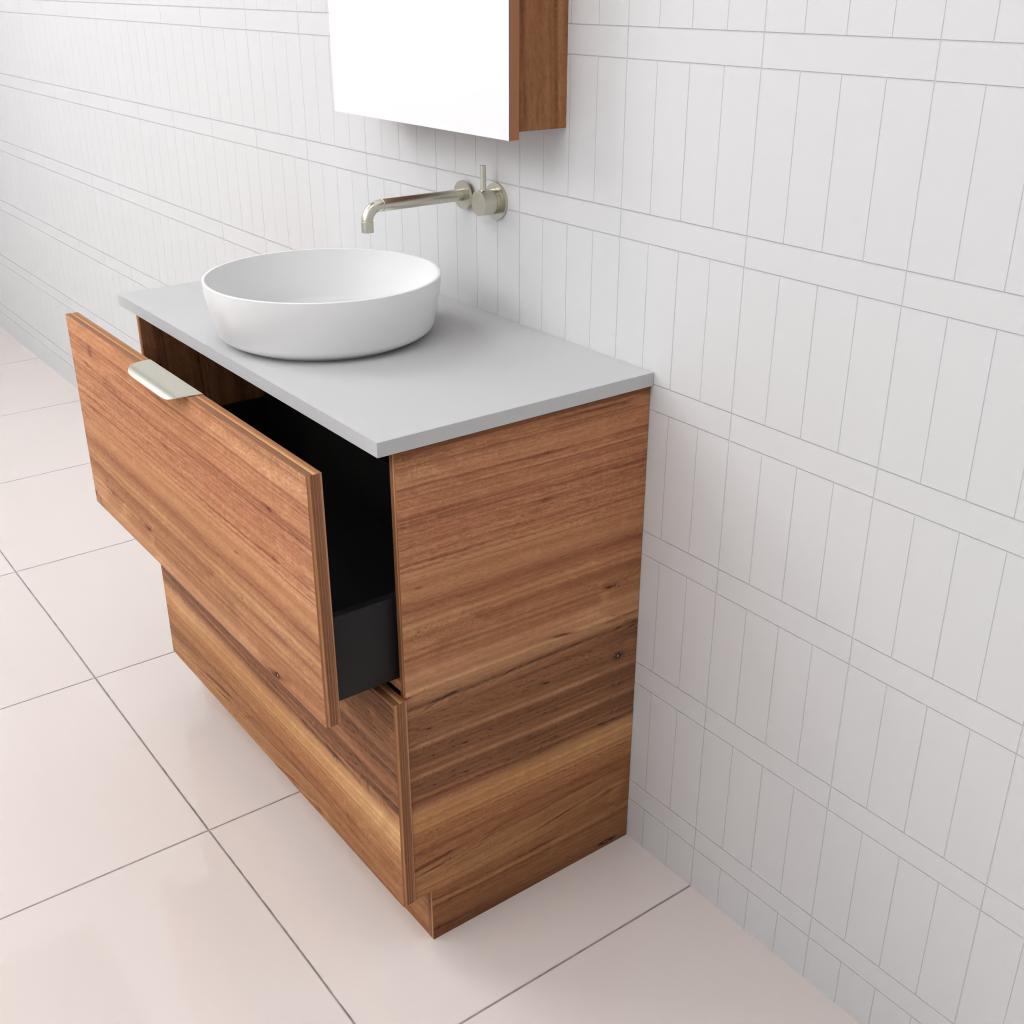 Celeste Duo - 900mm Blackbutt Freestanding Vanity