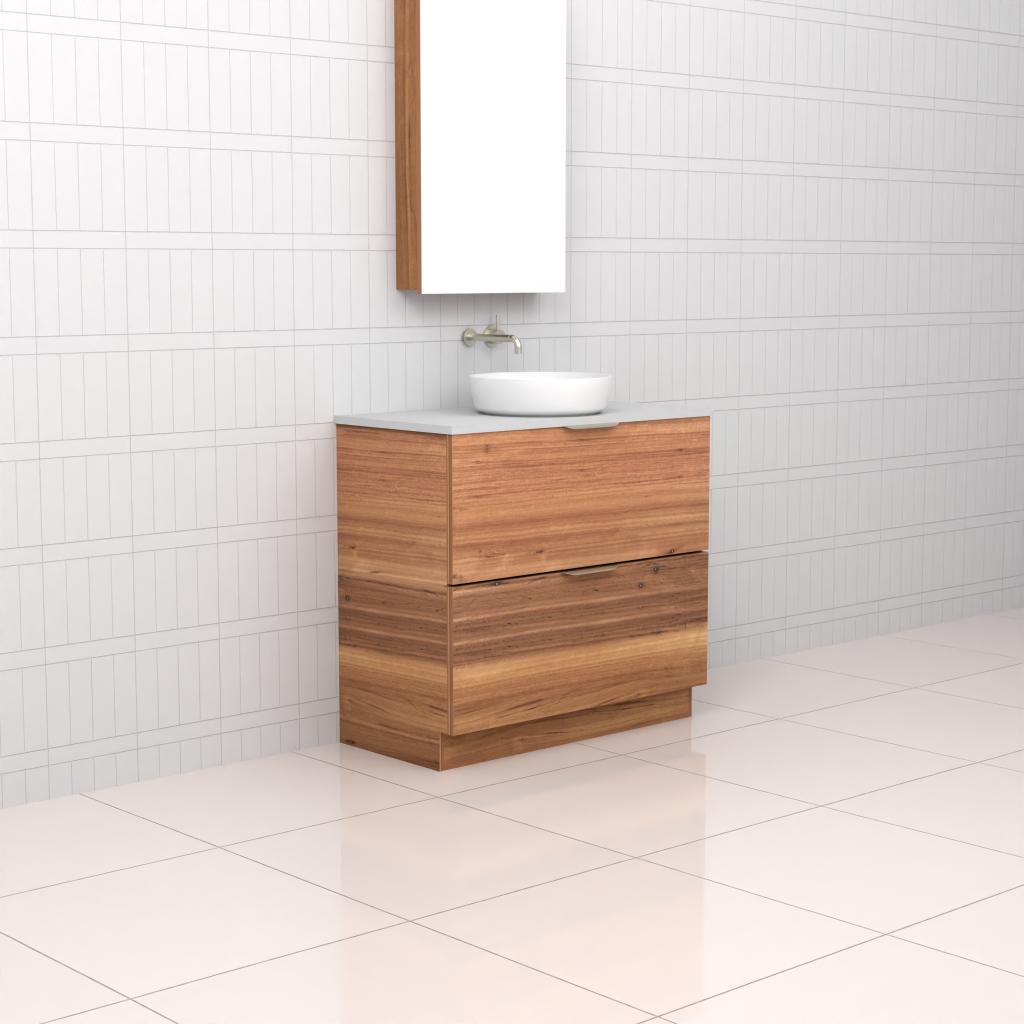 Celeste Duo - 900mm Blackbutt Freestanding Vanity