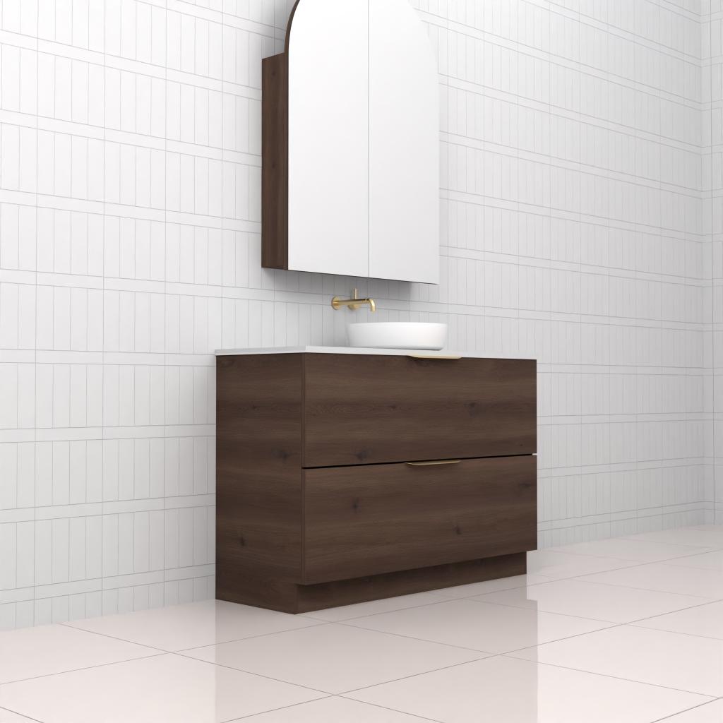 Celeste Duo - 1200mm Chestnut Freestanding Vanity