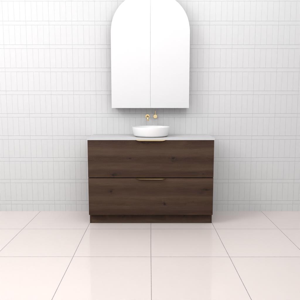 Celeste Duo - 1200mm Chestnut Freestanding Vanity