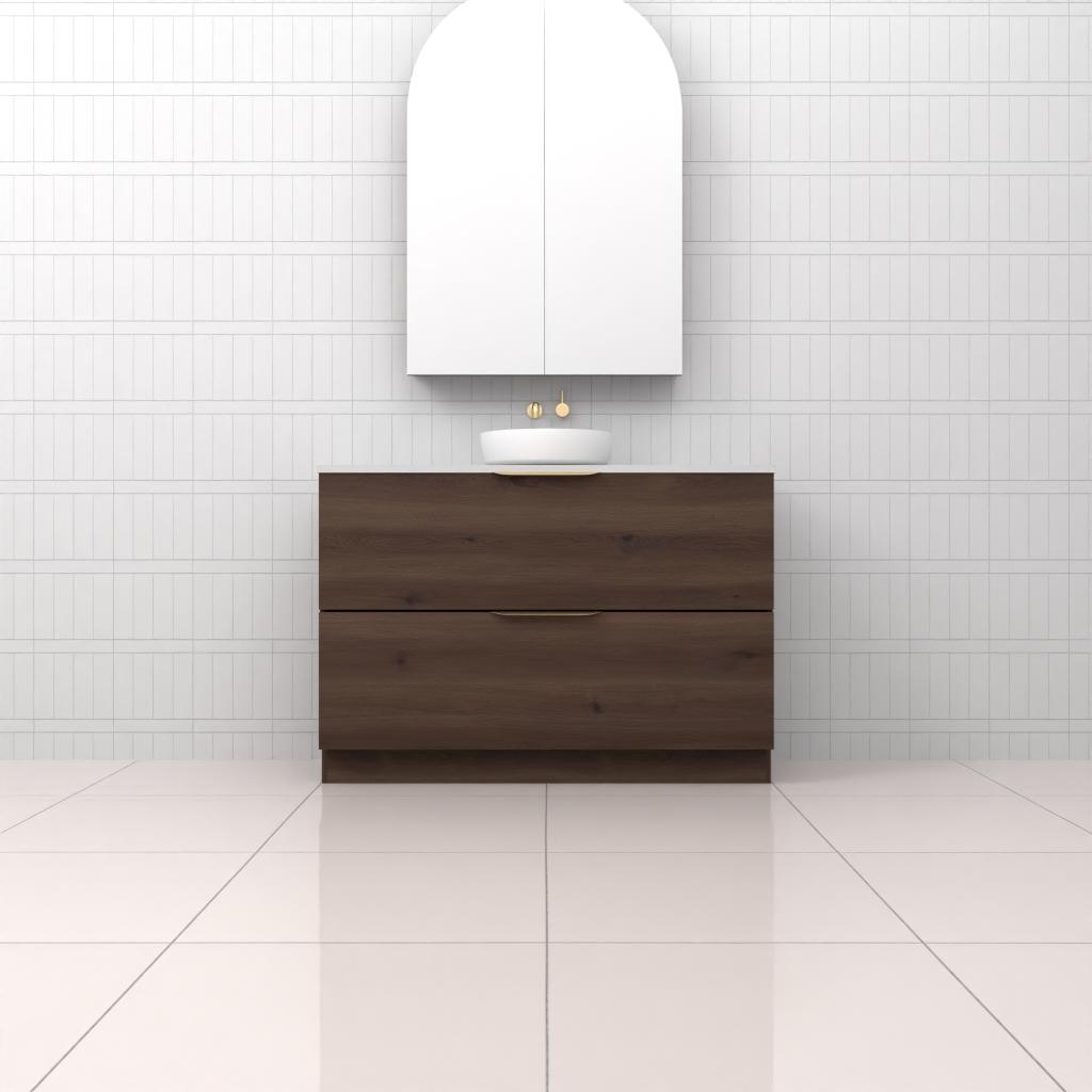 Celeste Duo - 1200mm Espresso Oak Freestanding Vanity