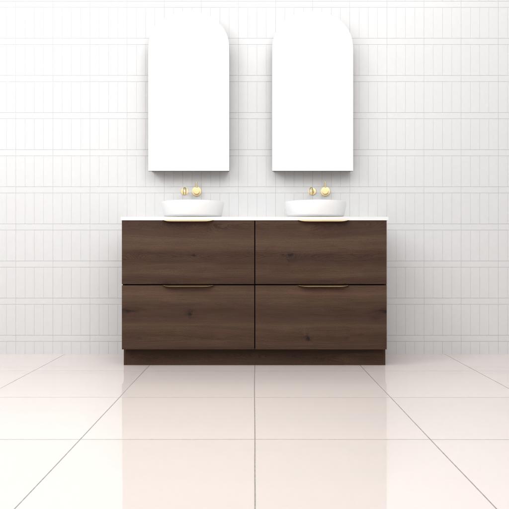 Celeste Duo - 1500mm Chestnut Freestanding Vanity