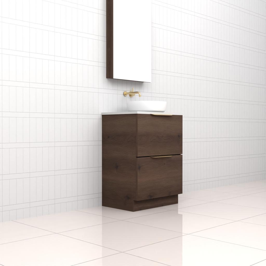 Celeste Duo - 600mm Chestnut Freestanding Vanity