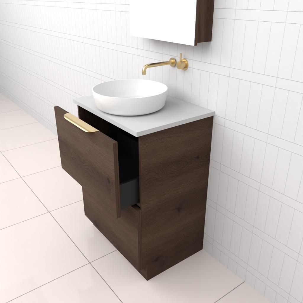 Celeste Duo - 600mm Chestnut Freestanding Vanity