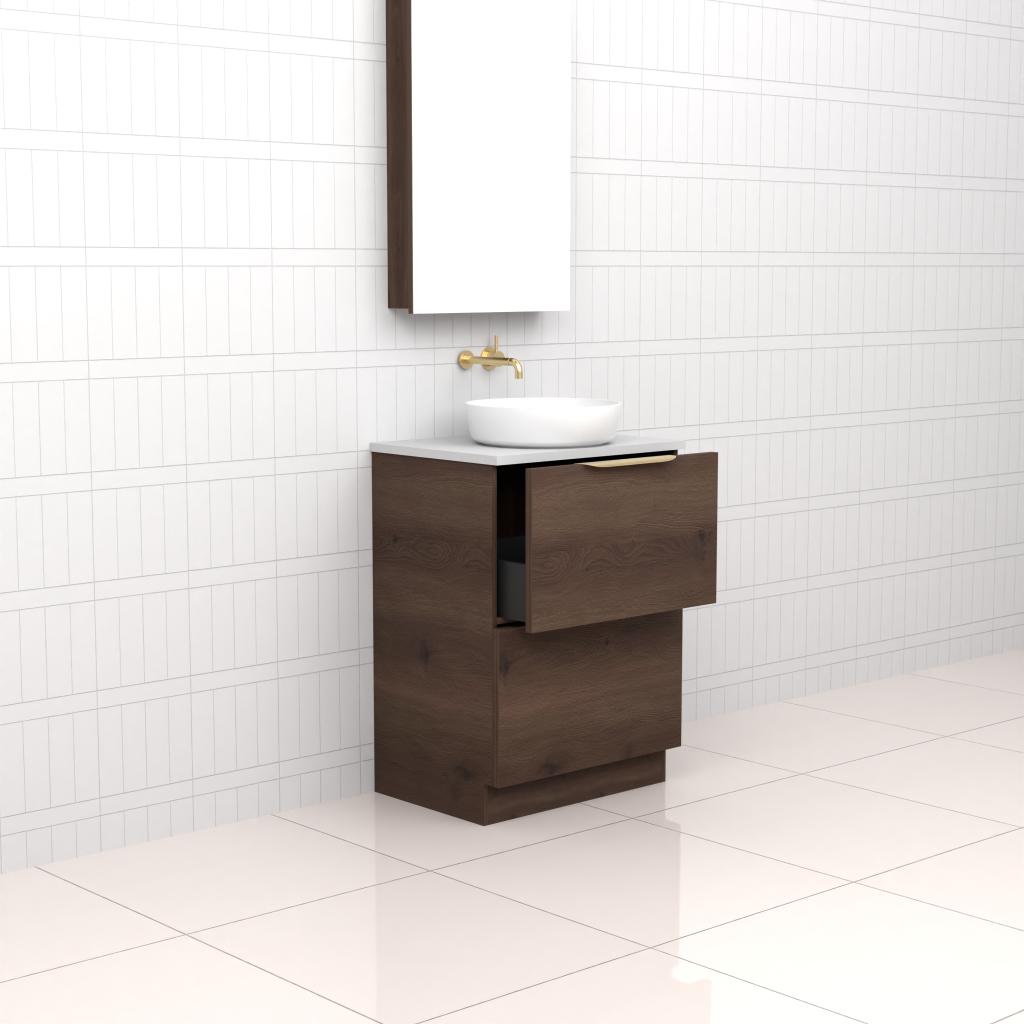 Celeste Duo - 600mm Chestnut Freestanding Vanity