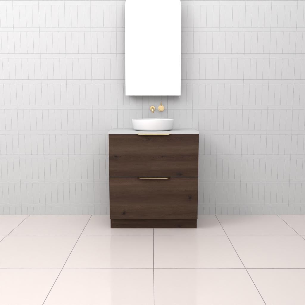 Celeste Duo - 750mm Chestnut Freestanding Vanity