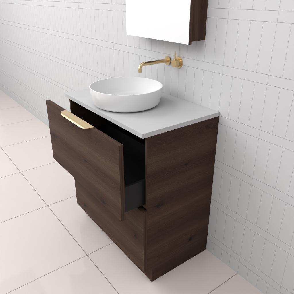 Celeste Duo - 750mm Chestnut Freestanding Vanity