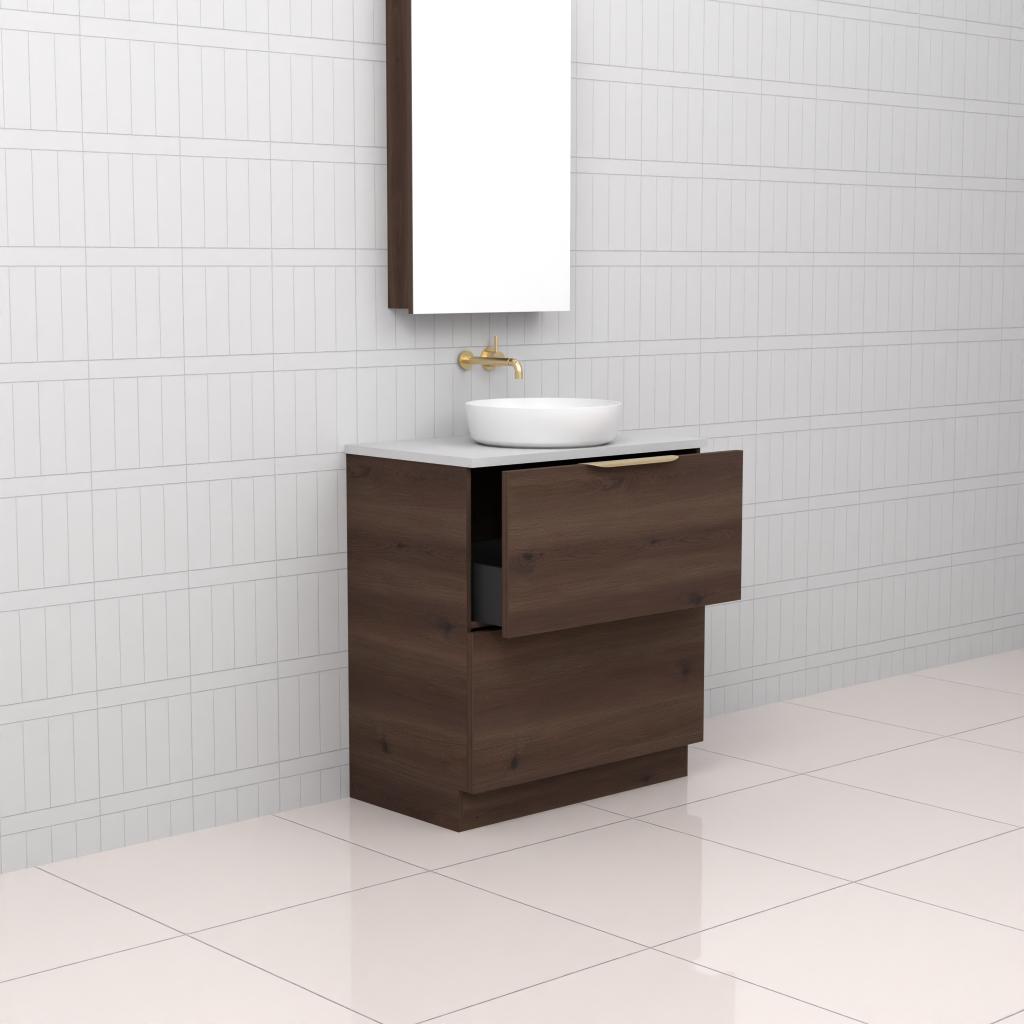 Celeste Duo - 750mm Chestnut Freestanding Vanity