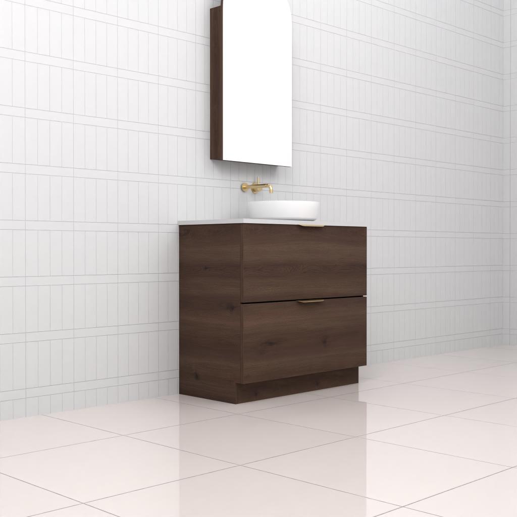 Celeste Duo - 900mm Chestnut Freestanding Vanity