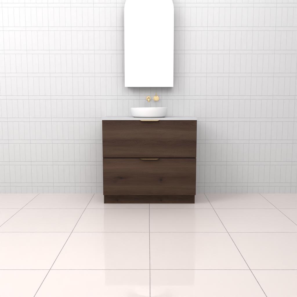 Celeste Duo - 900mm Chestnut Freestanding Vanity