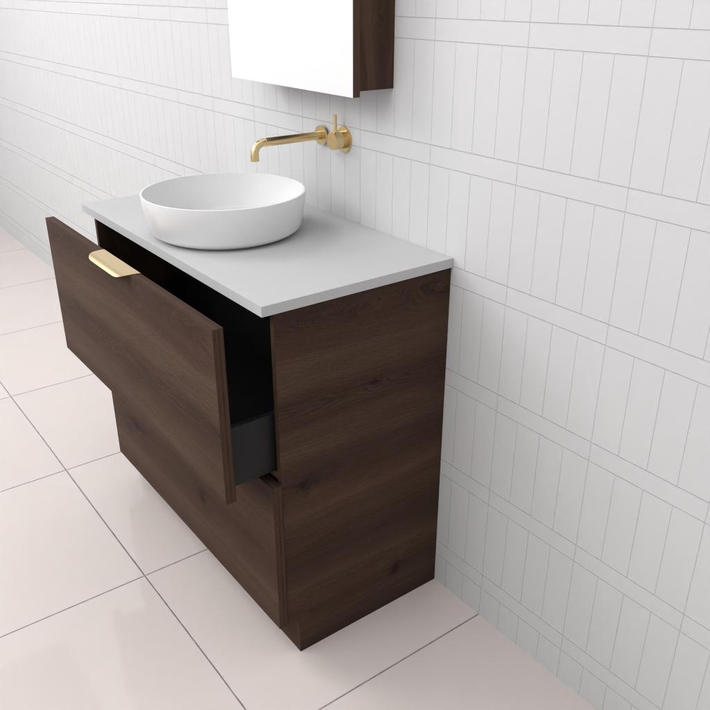 Celeste Duo - 900mm Chestnut Freestanding Vanity