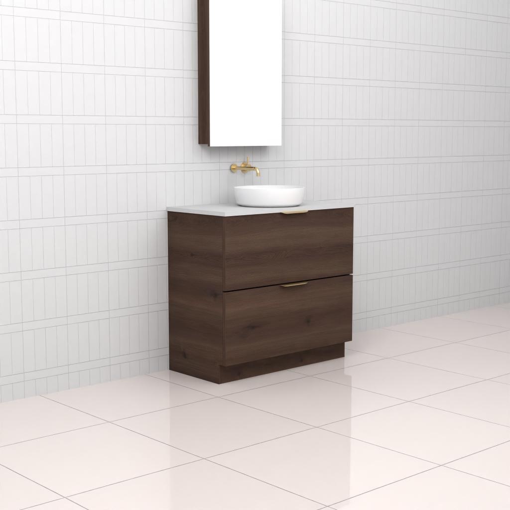 Celeste Duo - 900mm Chestnut Freestanding Vanity