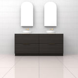 Celeste Duo - 1800mm Smoked Onyx Freestanding Vanity