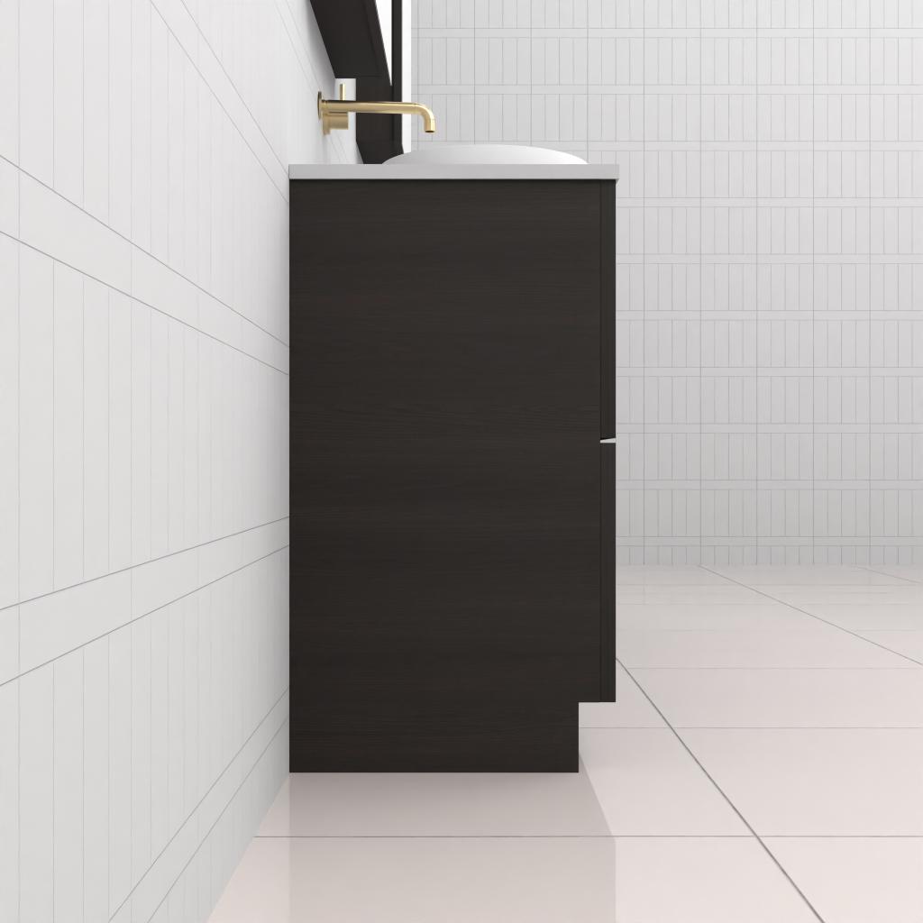 Celeste Duo - 1800mm Smoked Onyx Freestanding Vanity