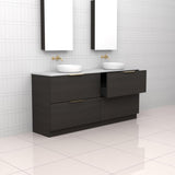 Celeste Duo - 1800mm Smoked Onyx Freestanding Vanity