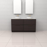 Celeste Duo - 1500mm Espresso Oak Freestanding Vanity