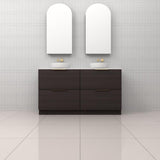 Celeste Duo - 1500mm Espresso Oak Freestanding Vanity