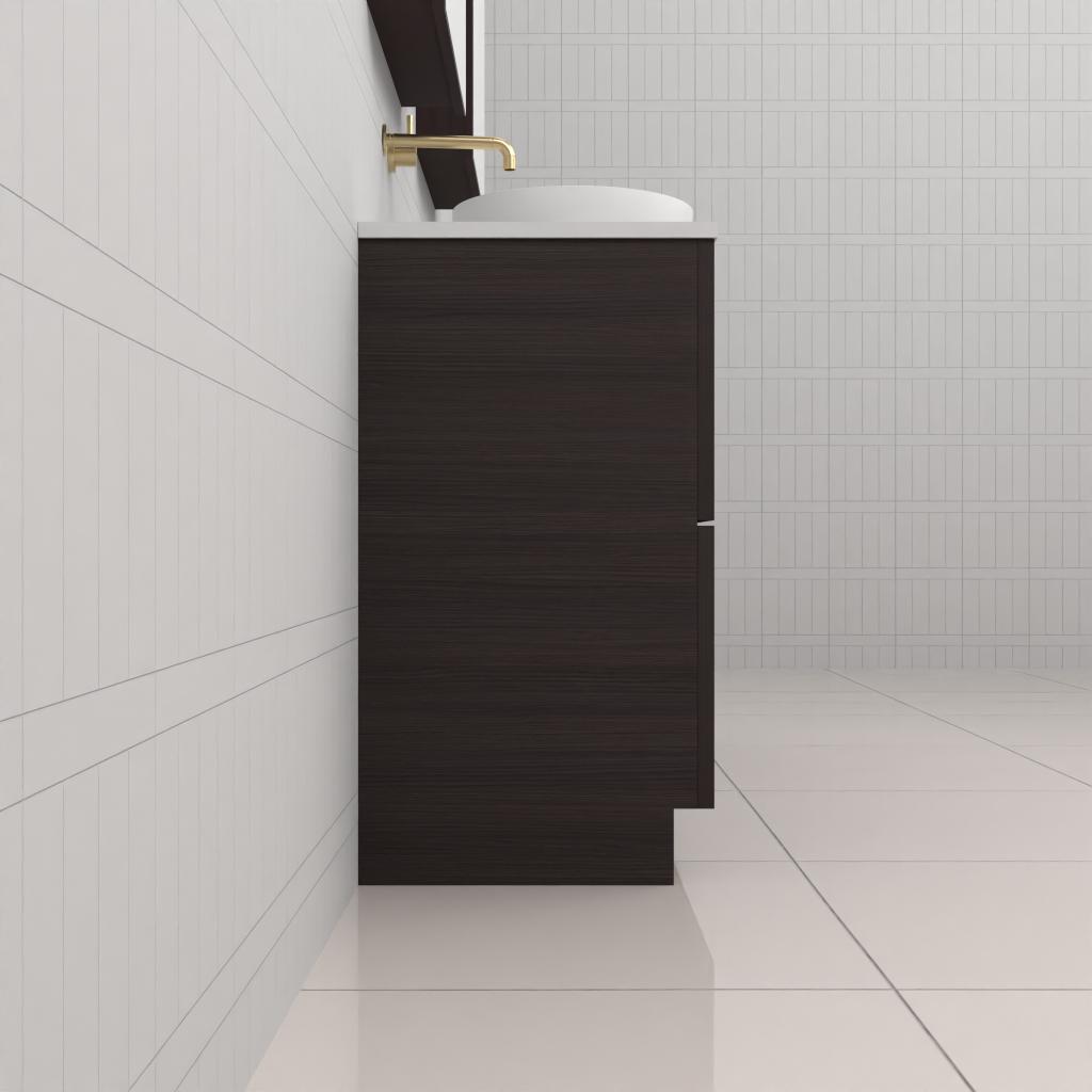Celeste Duo - 1500mm Espresso Oak Freestanding Vanity