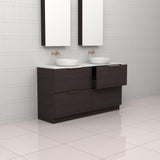 Celeste Duo - 1500mm Espresso Oak Freestanding Vanity