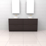 Celeste Duo - 1800mm Espresso Oak Freestanding Vanity